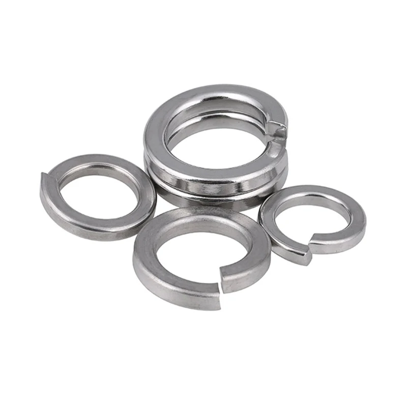 5-50 Con M1.6-M30 304/316/201 Lò Xo Thép Không Gỉ Chia Khóa Máy Giặt Co Giãn Gioăng Đệm Dày Kim Loại Tròn Mùa Xuân máy Giặt