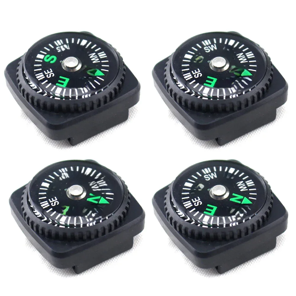 Mini boussole de bracelet de montre portable, kits de voyage de navigation d'urgence, survie, randonnée en plein air, accessoires de camping, 1/5 pièces