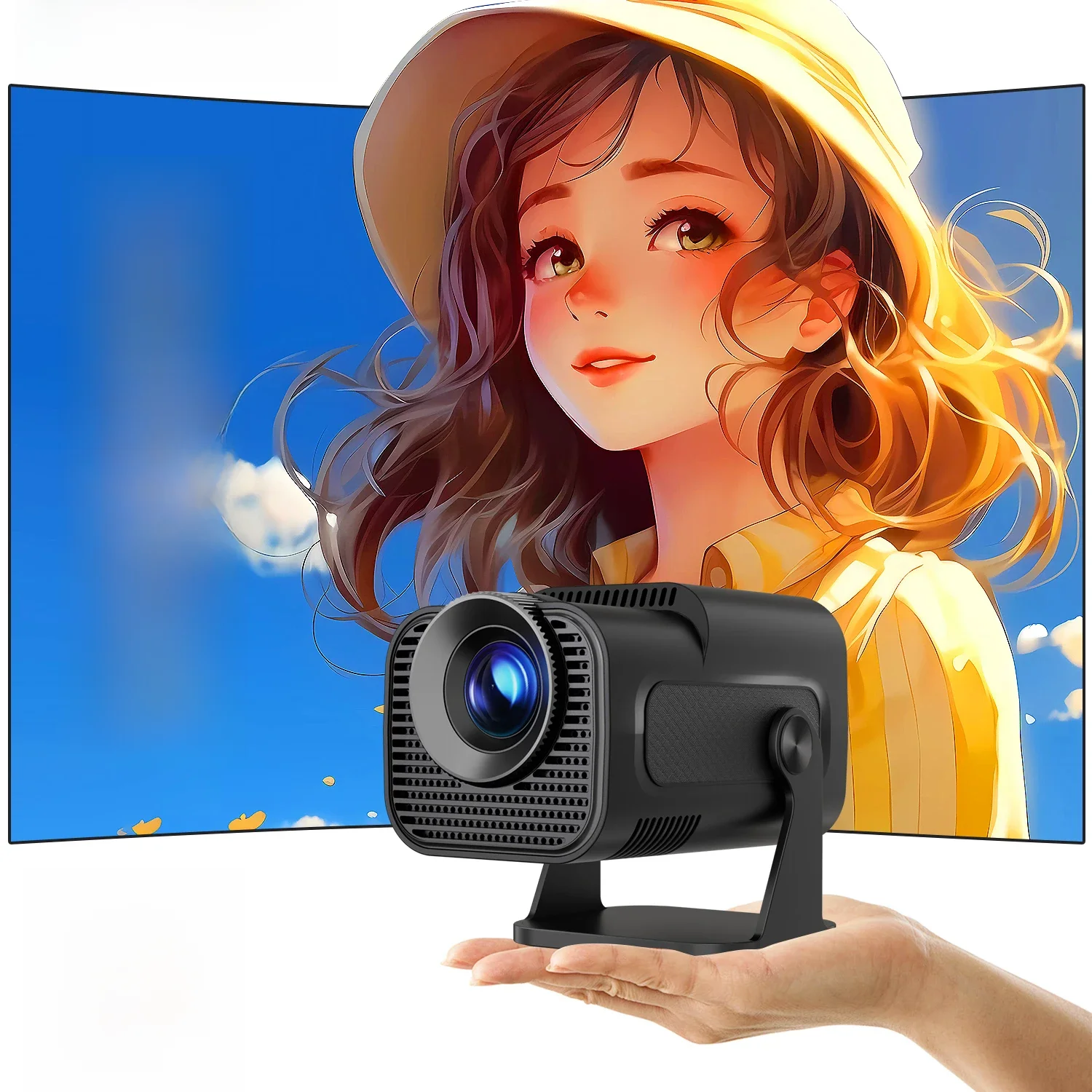 Magcubic HY320 Mini nowo natywny projektor 720P Android 11 4K 300ANSI Wifi6 BT5.0 kino na zewnątrz przenośny 180 °   Obrotowy projektor — zdjęcie 2