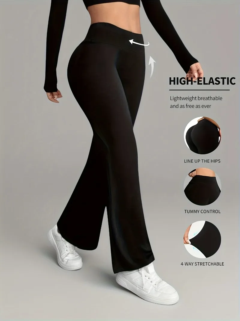 

Single Piece​ Women's High-Waisted Brushed Wide Leg Pants. cozy thermal winter trousers for home loungewear