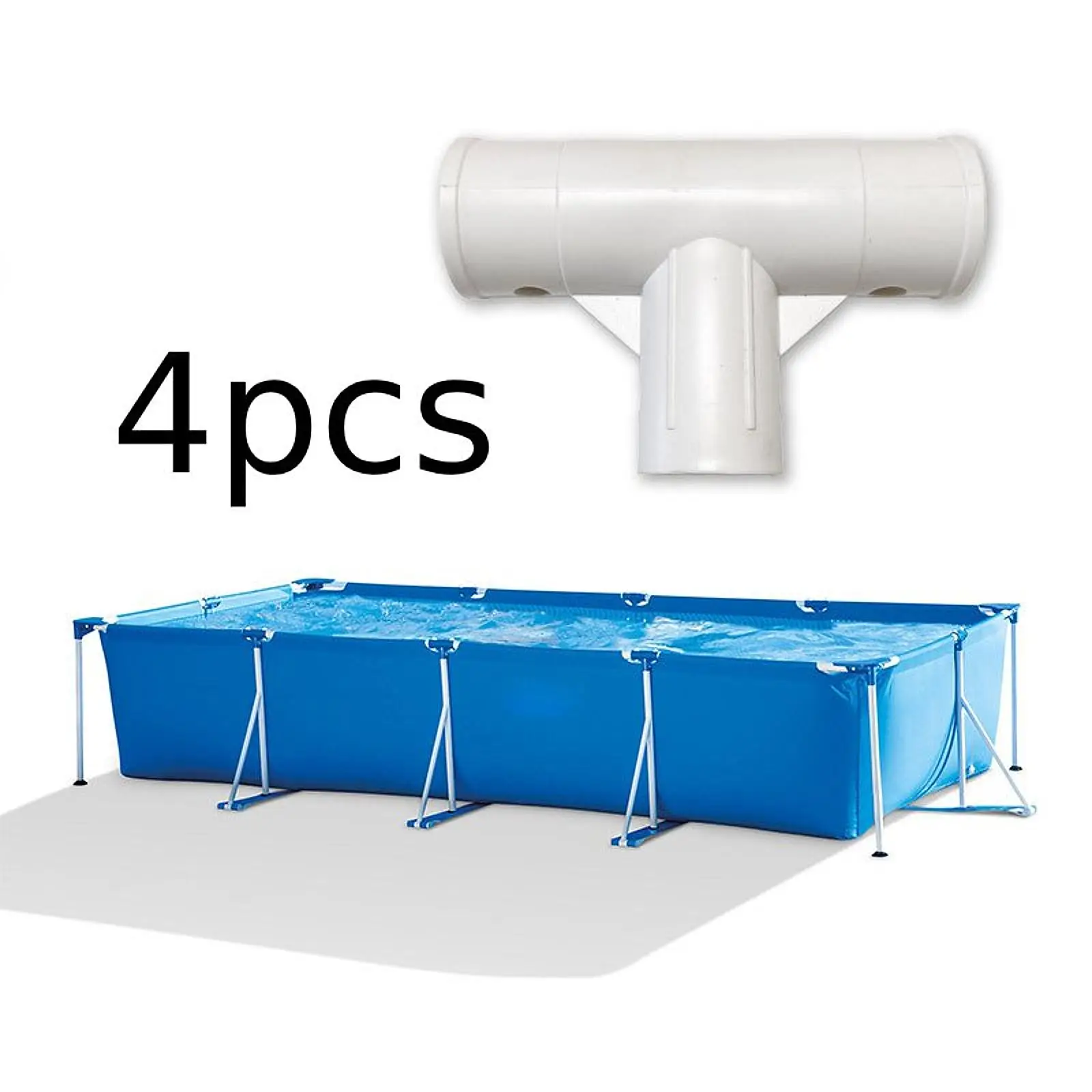 4x T Joint Pool Frame Connector Repair Parts for 28273 Rectangle Frame Pools - Swimming Pool Maintenance Equipment