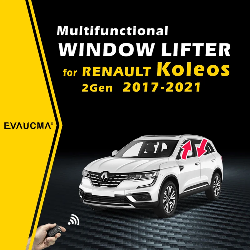 EVAUCMA Power Window For RENAULT Koleos Window Closer Shut & Open Window Lifter Kit Car Alarm Accessories