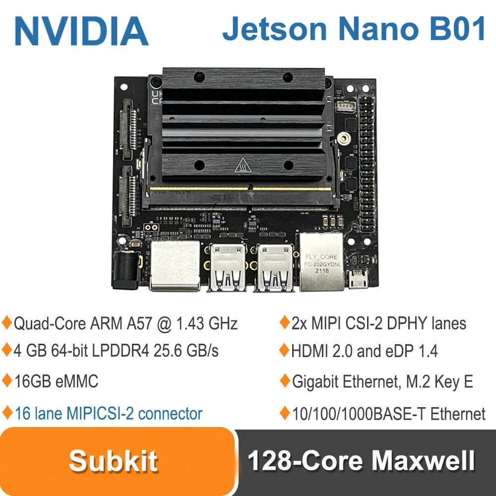 Subkit Nano Kit New NVIDIA Jetson Nano B01 Develop Kit version linux Demo Board Deep Learning AI Development Board Platform