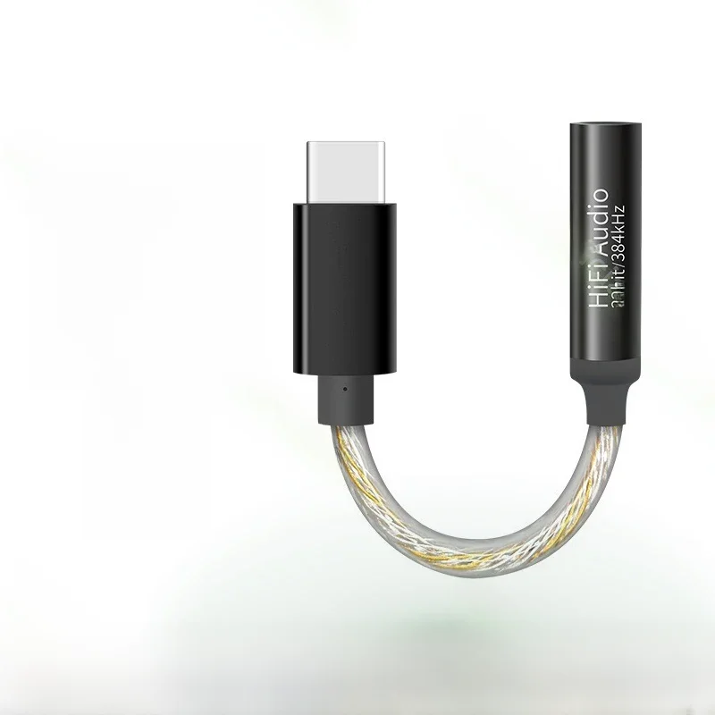 Hi-Res USB Type C do 3,5 mm gniazda słuchawkowego Adapter audio 32Bit 384KHz HiFi DAC Dekoder cyfrowy Konwerter AUX dla iPada Pro Samsung — zdjęcie produktu 7