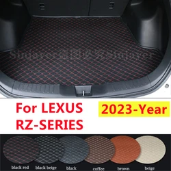 SJ Car Trunk Mat Custom Fit For LEXUS RZ RZ300e RZ450e 2023 YEAR AUTO Tail Boot Tray Cargo Carpet Pad Protector Accessories