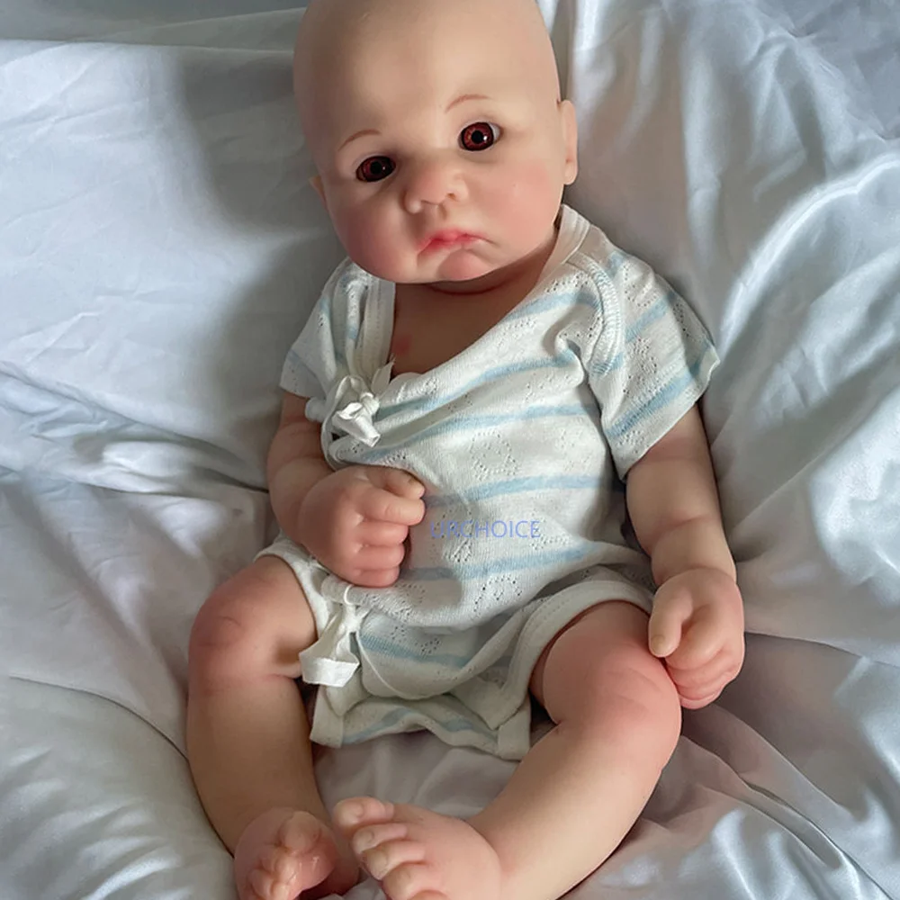 Realistic 16" Silicone Reborn Baby Doll Boy Handcrafted Art Newborn Doll For Artist Collectors Holiday Presents
