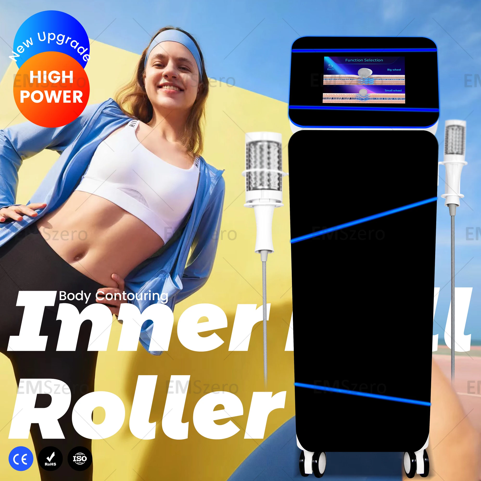 NEW 200HZ EMSzero Roller Slimming Cellulite Reduction Inner Ball Roller 360 Degree Infrared Vacuum Roller Massage Beauty Machine