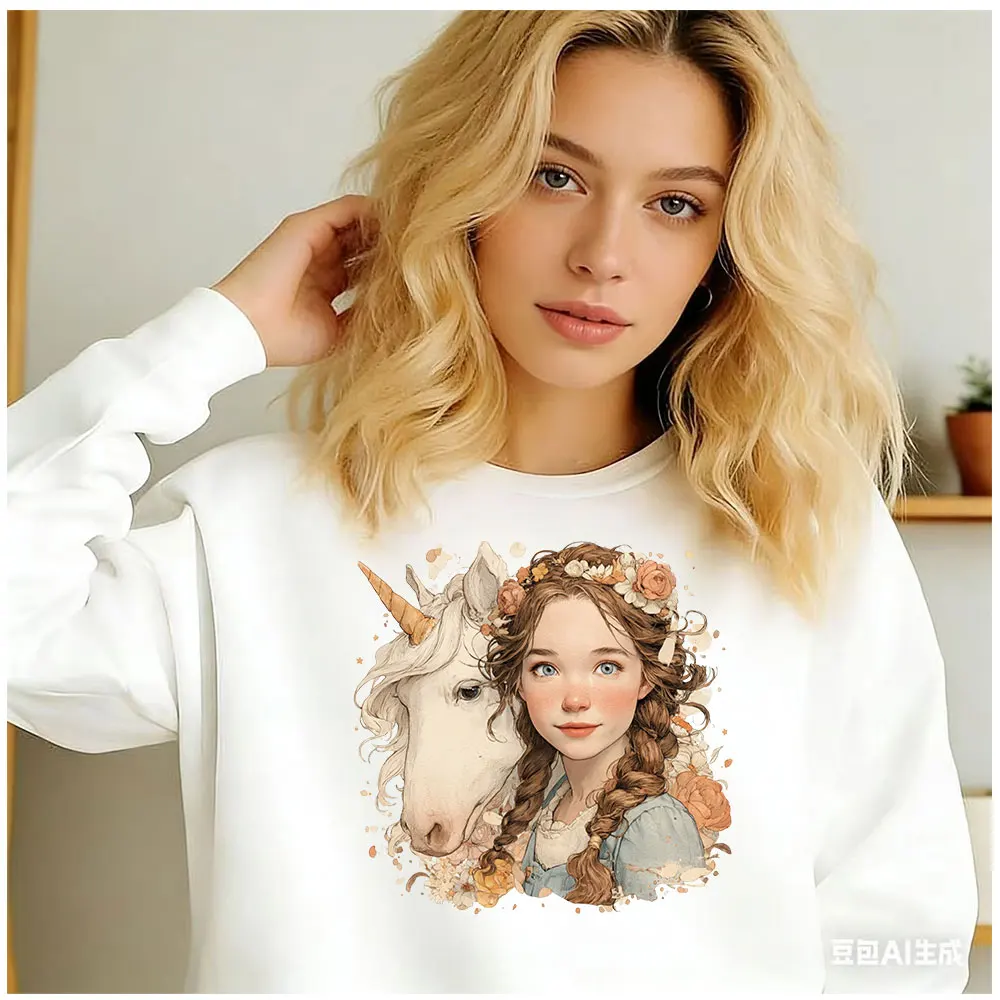 Unicorn Girl Iron On Patches DIY Heat Transfer Decals for Clothing Transfer Decal Painting T-Shirts Bags Kids Gift view 2