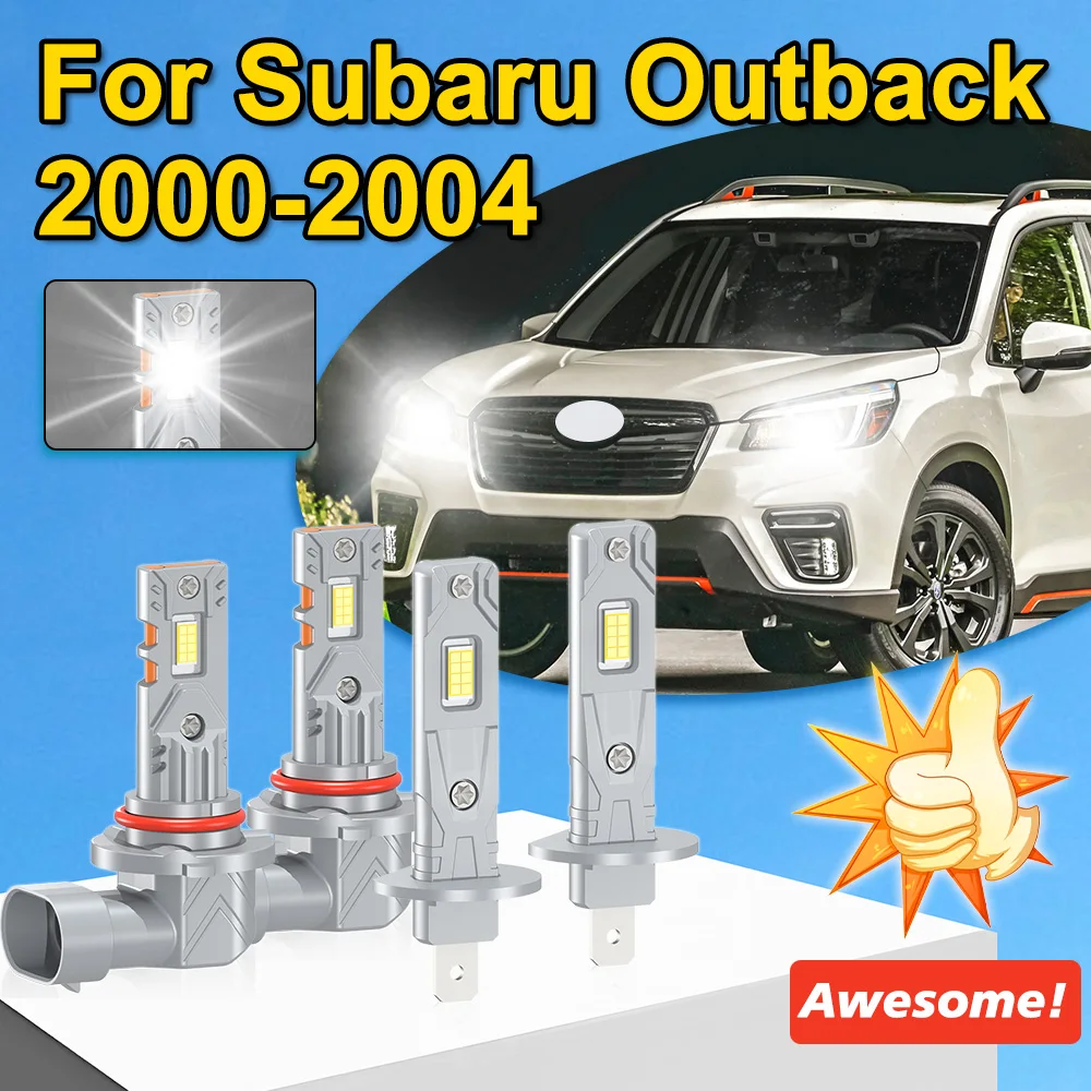 

For Subaru Outback 2000 2001 2002 2003 2004 LED Headlight 9005 H1 6000K White 3570 CSP Chip 25000LM