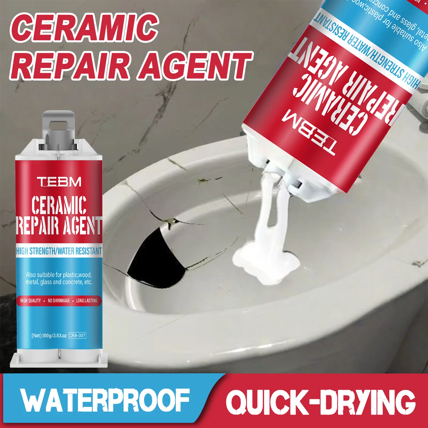 100g Tile And Ceramic Glaze Repair Paste Fix Tub Chips Sink Cracks with Super Adhesion Porcelain Ceramic Enamel quick-drying