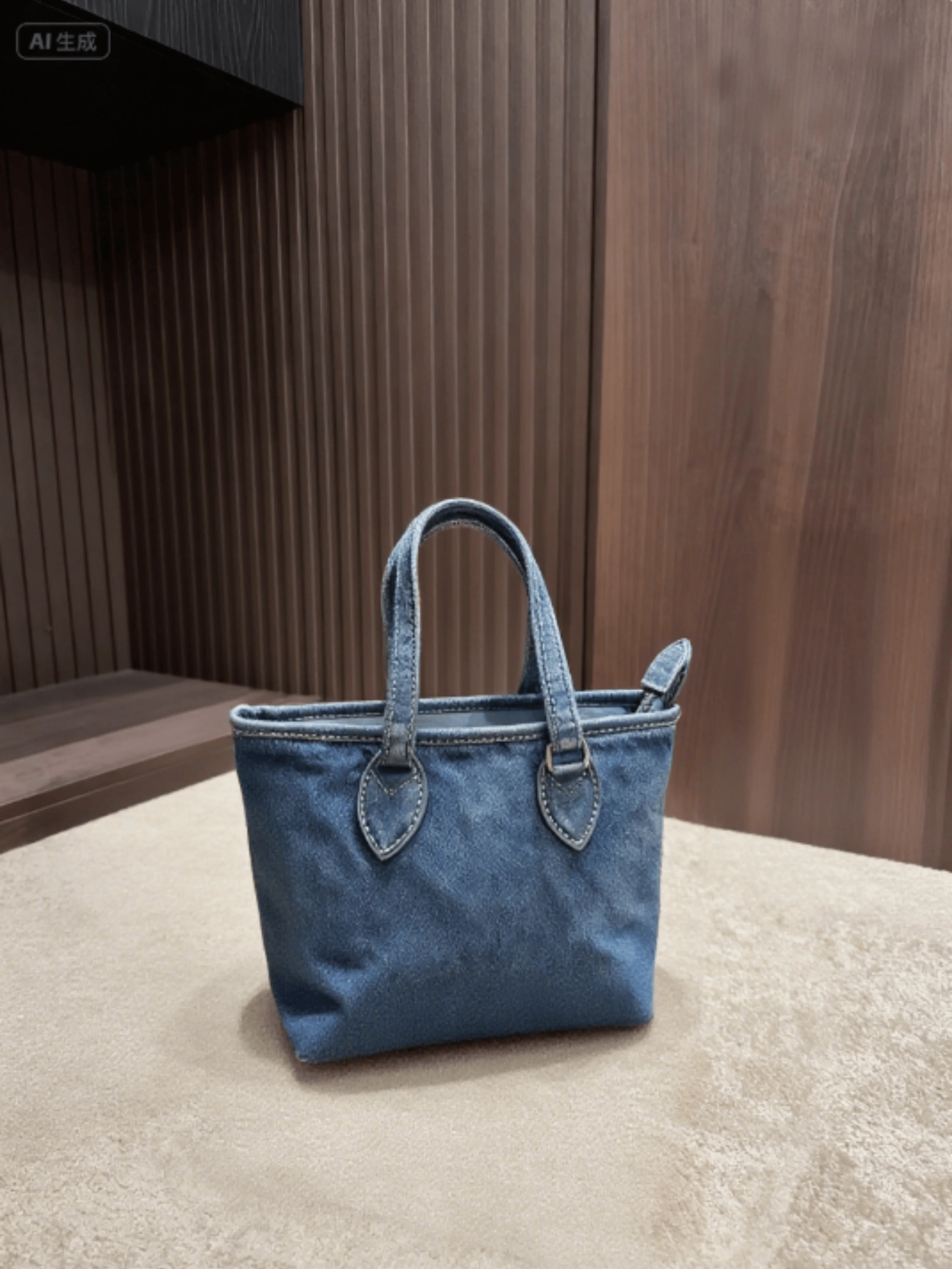 

2025 женская сумка, новая джинсовая мини-маленькая нежная универсальная модная женская корзина 30*25 см