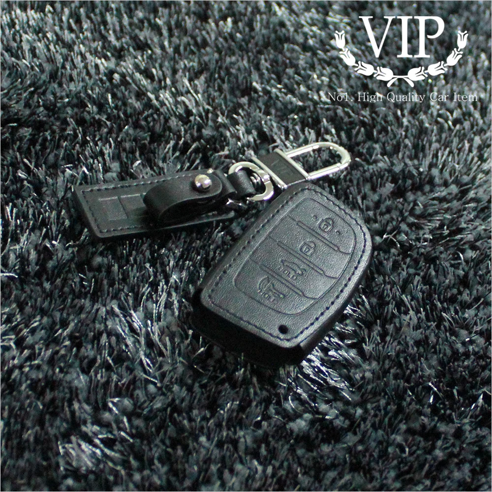 Vip Modern New Car Special 4 Buttons Natural Leather Smart Key Case/Dana Avante Tucson Ix I40 Lf Sonata All New Tucson Avante Ad Ioniq Chak Key Case