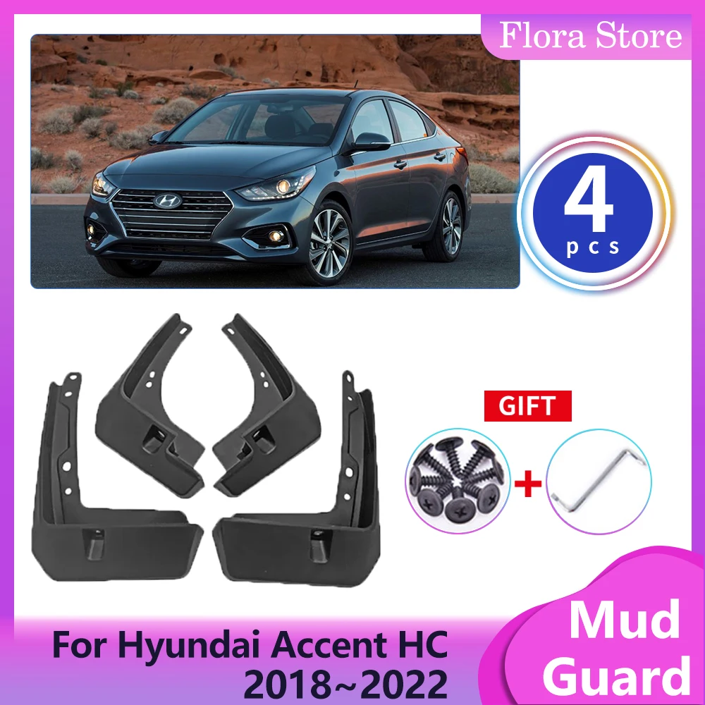 

Car Mudguard for Hyundai Accent Verna Solaris HC YC 2018~2022 Rear Wheel Protecti Fenders Splash Guard Cover Exterior Accessorie