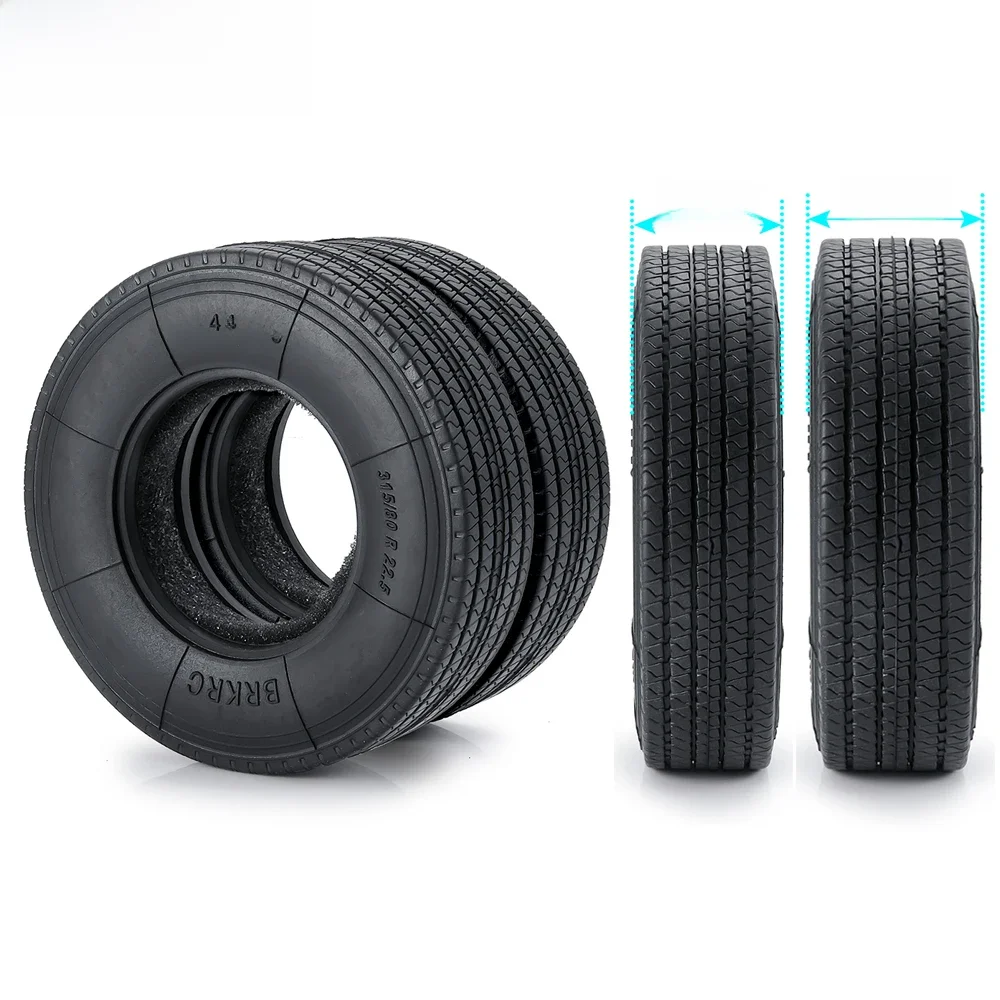 AXSPEED 2/4 pièces 22mm 25mm pneus avant arrière en caoutchouc pneus de roue pour Tamiya 1/14 RC remorque tracteur camion voiture pièces de mise à niveau