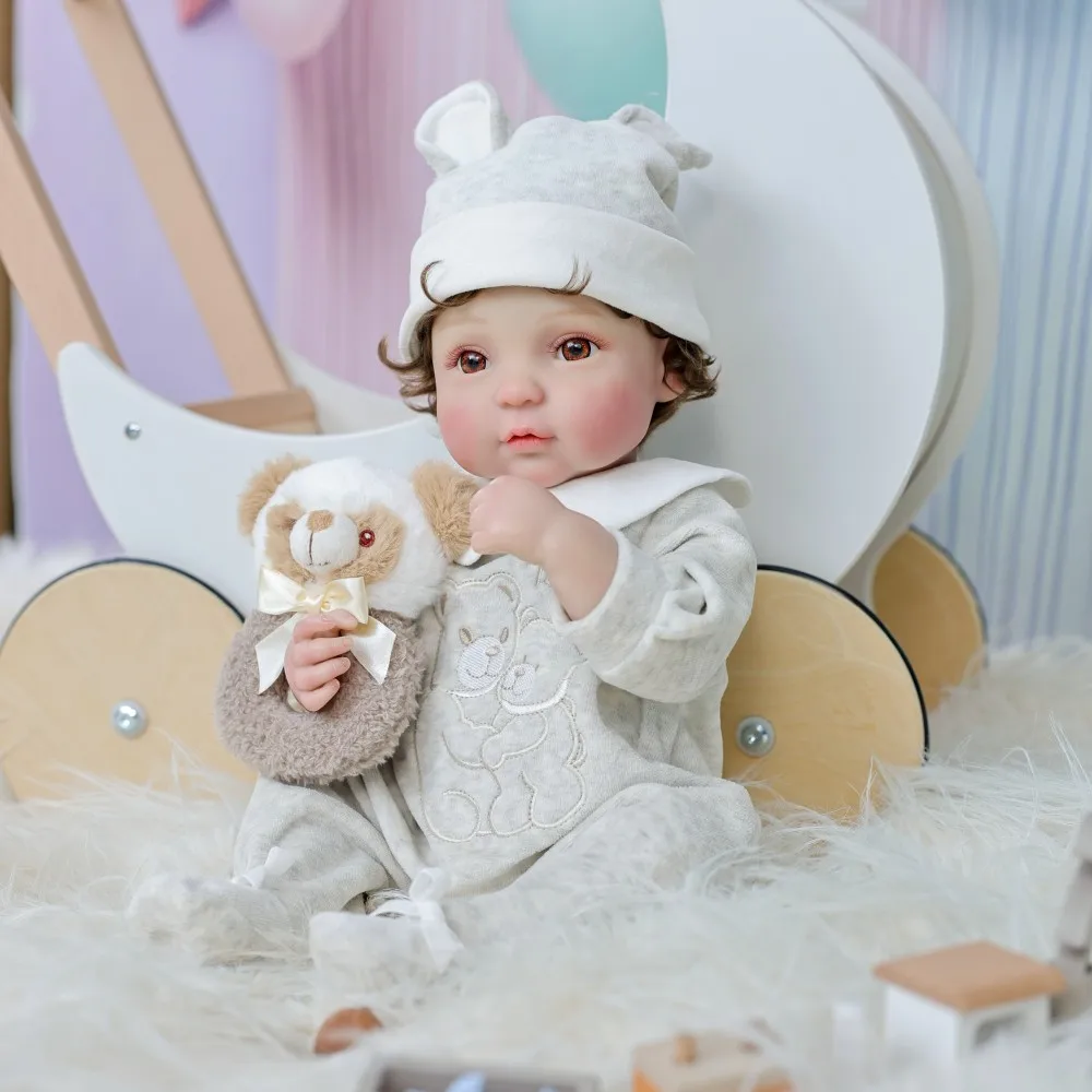 

Cloveray 20 inch Realistic Reborn Baby Doll Full Body Vinyl Doll With Lesser Panda Bracelet Handmade Toy Kid Birthday Gift