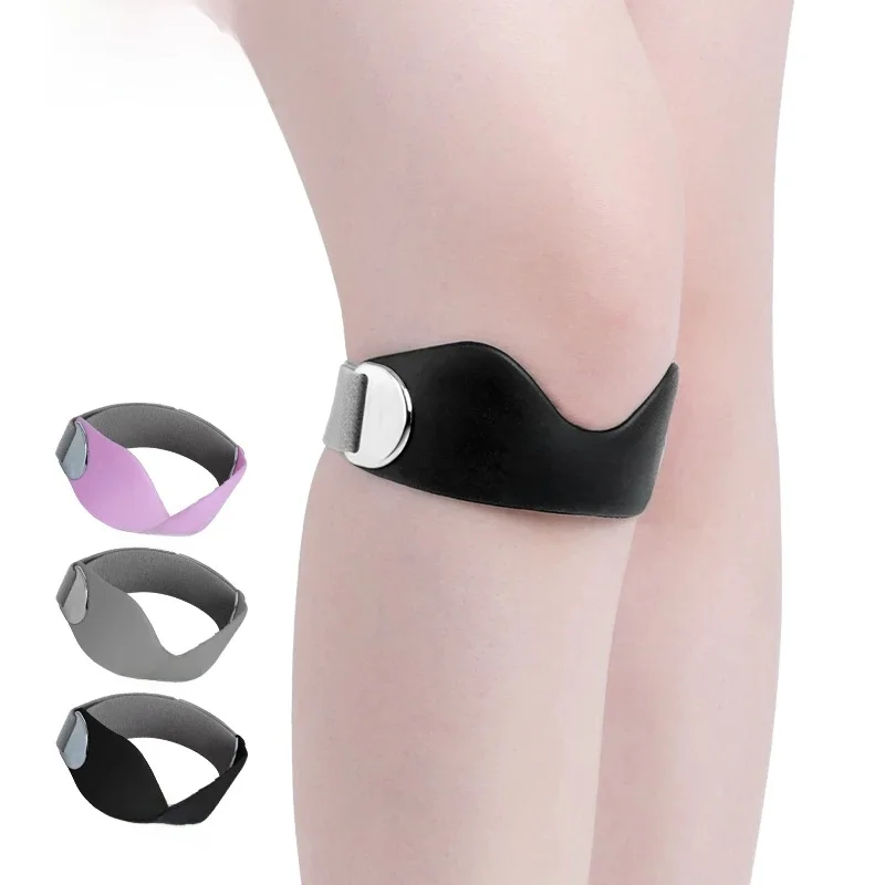 Sangle de genou pour le soulagement de la douleur du tendon rotulien, attelle stabilisatrice de basketball, bande en silicone élastique, support fixe, anneau rotulien