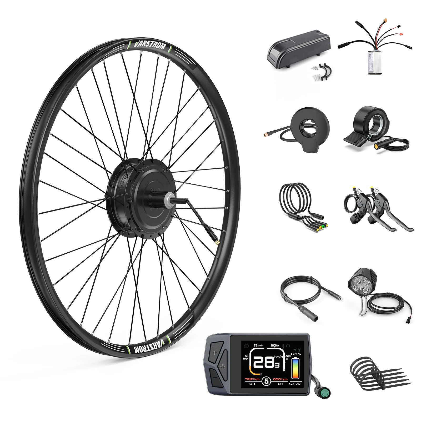[Disponibile in magazzino nell'UE] Kit di conversione per bicicletta elettrica con motore mozzo ruota Bafang 48V 500W G020 RM G020.500.DC H400B, freno a disco posteriore, per ruote da 26'', 27.5'',