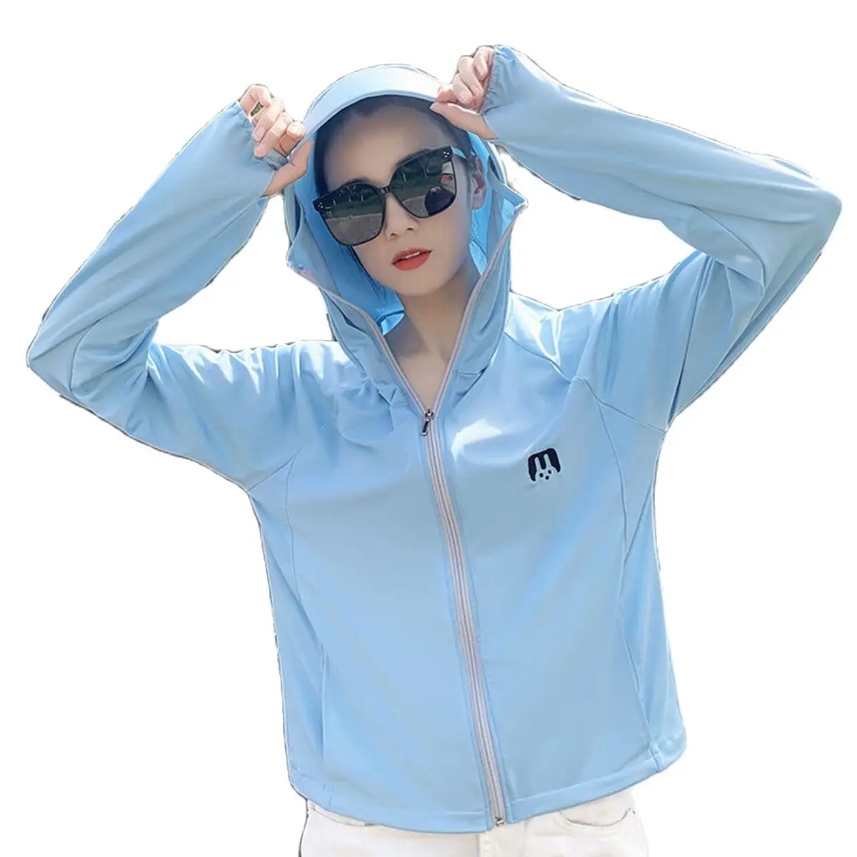 

Cycling clothing Long Sleeve Hoody Summer Women Sun UV Protection Quick Dry Jacket Clothing Men Hooded Thin Beach Sweatshirt