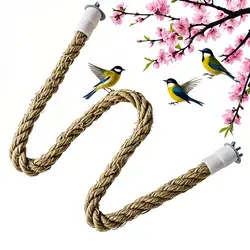 Bird Perch Stand Birds Supplies Bungee Bird Toy Parrot Climbing Rope for Lovebirds Conures Parakeet Finches Primary Color