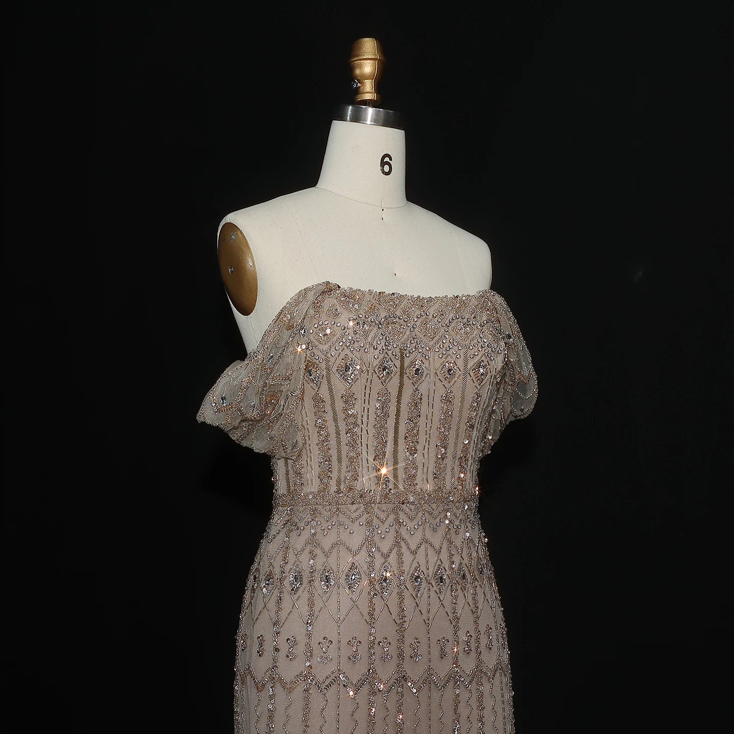 Sharon Said Luxuriöses Dubai Grünes Meerjungfrauenkleid Arabisches Abendkleid Fliederfarbene Flügelärmel 2026 Damen Hochzeitsfeierkleider SS291 Maßanfertigung – Detail 20