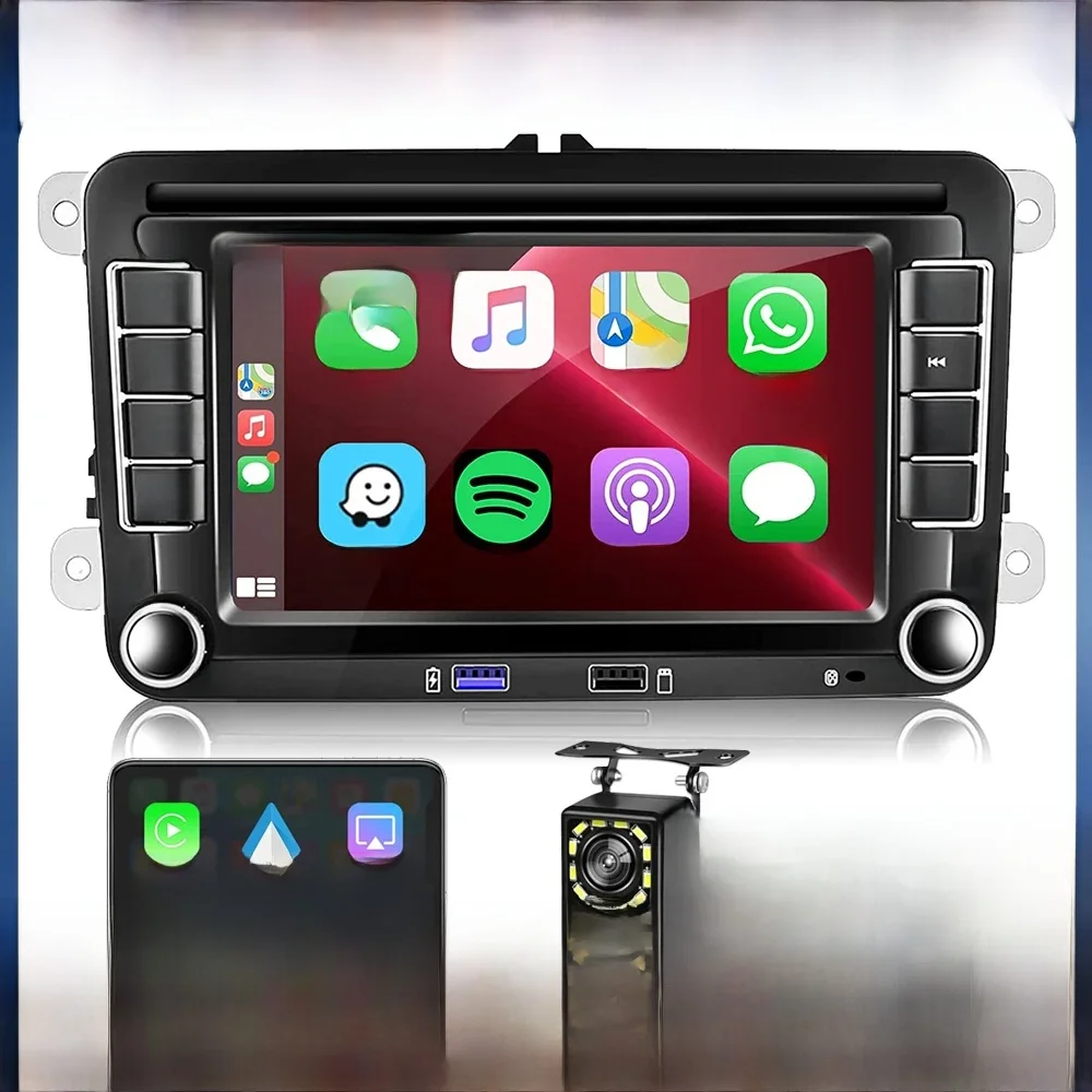 Android Auto Radio Carplay Voor Vw Volkswagen Jetta Passat Golf Polo 7 "Auto Stereo Gps Wifi Fm Audio Ontvangers Multimedia Speler - afbeelding 2