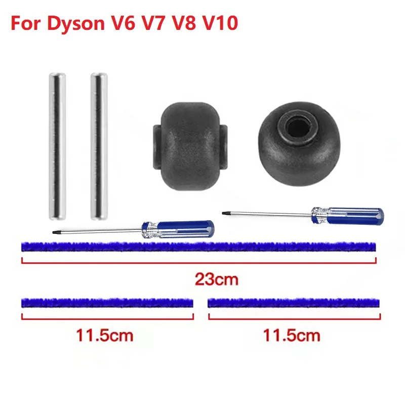 ชุดล้อสำหรับ Dyson V6 V7 V10 V8 V11เครื่องดูดฝุ่นแบบนุ่มอะไหล่อะไหล่เปลี่ยนลูกกลิ้งขัดเท้านุ่ม