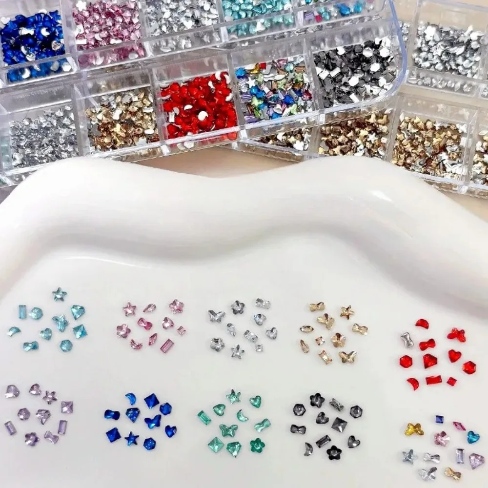 

Красочные стразы для дизайна ногтей – плоские кристаллы в форме банта, снежинки, звезды и сердца для самостоятельного украшения ногтей