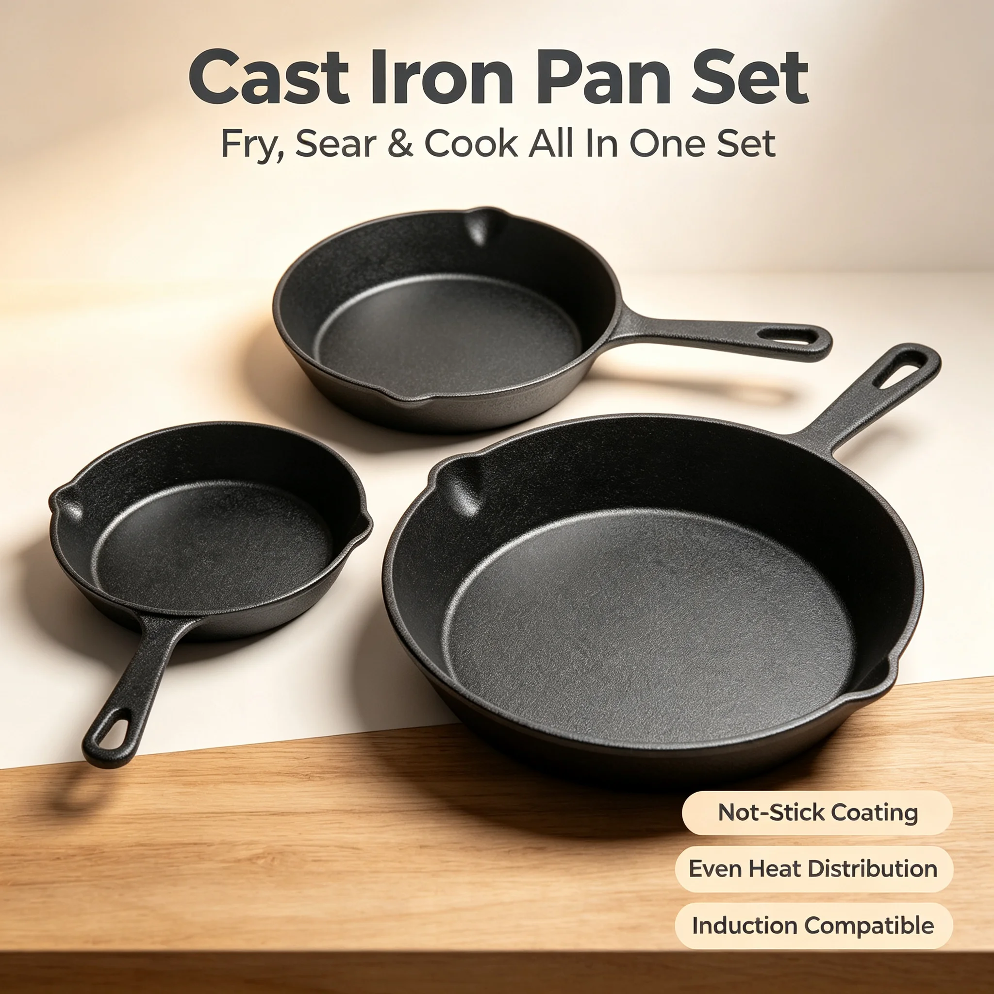 3-teiliges, vorgefertigtes Gus – Skillet Cast Iron Camp Bewertung und Preis