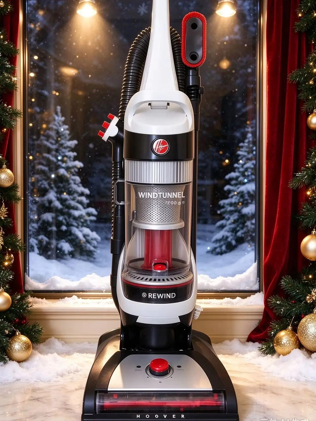 Hoover WindTunnel Bagless Pet Upright Vacuum UH71320V, Best Christmas Holiday Gift, White Upright Vacuum Cleaner, Powerful WindTunnel Suction for Pet Hair, Multi-Surface Bagless Vacuum for Carpet & Hard Floors