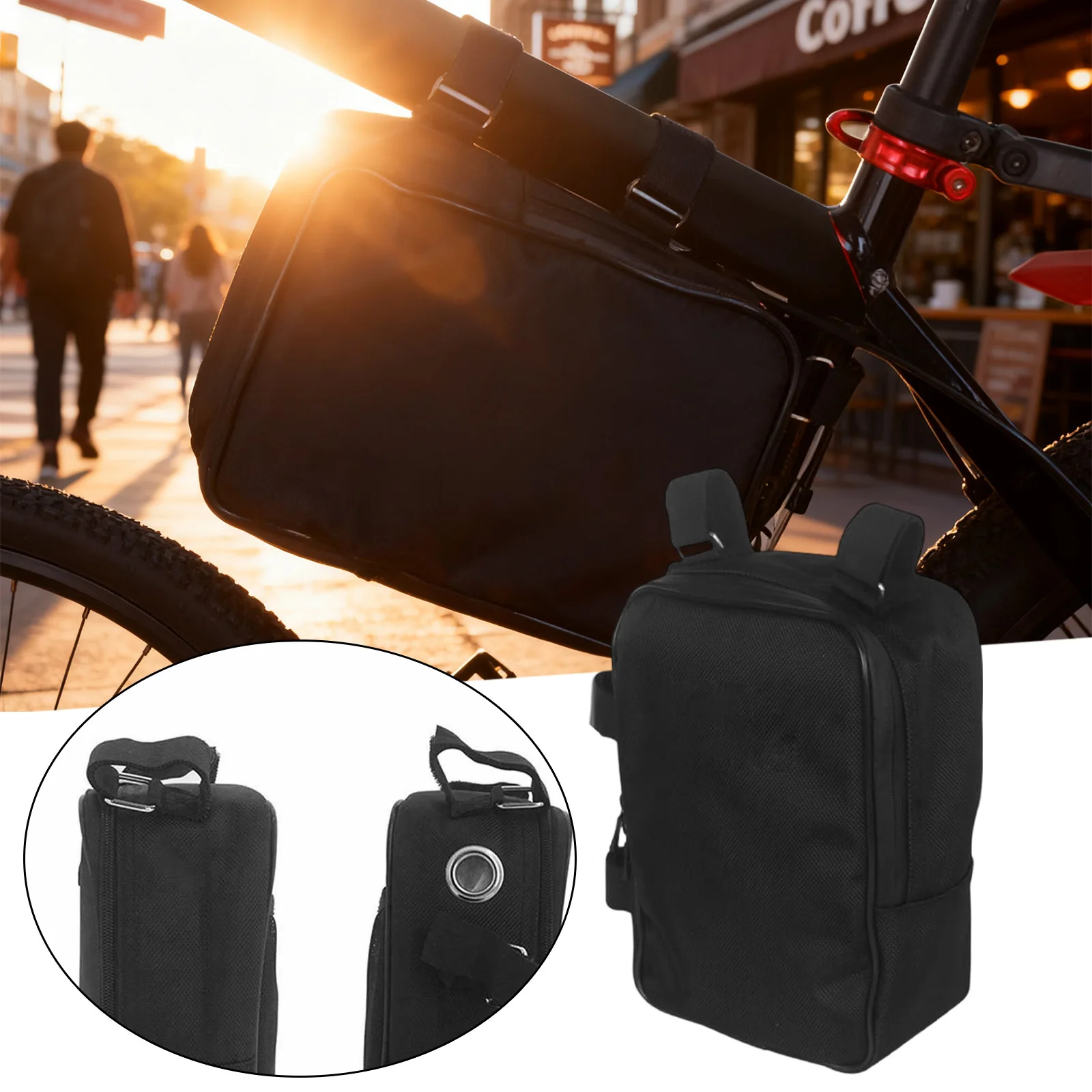 

Подвесная сумка для аккумулятора электрического скутера, просторная емкость для хранения, водонепроницаемое хранилище для скутера на молнии, простая установка