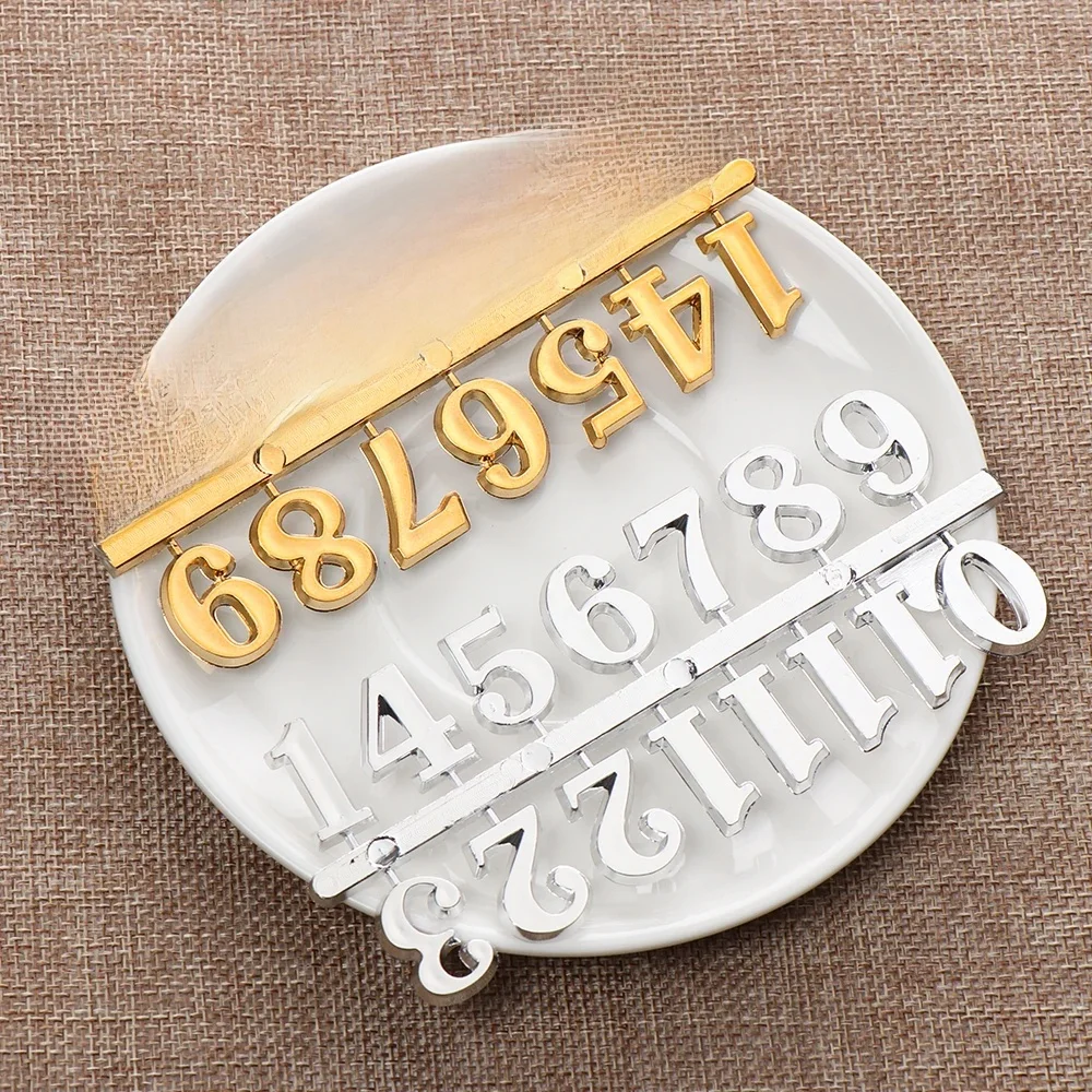 Horloge numérique 3D en plastique, accessoires numériques, matériel fait à la main, gadget de remplacement, chiffres romains, chiffres arabes