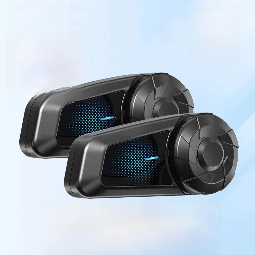 2 stuks Fodsports FX-S motorfiets intercom Bluetooth helm headset draadloze moto interfoon, 1000M, BT5.4. - afbeelding 2