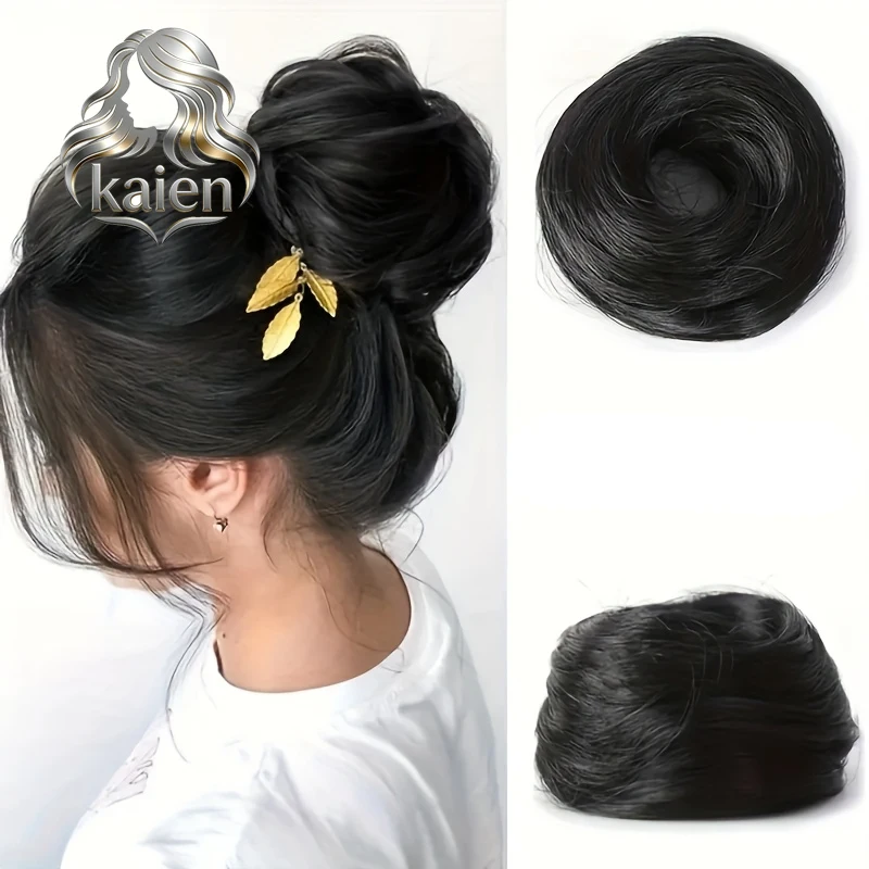 Synthetic Hair Bun Loop Set 3Inch Straight Chignon for Women