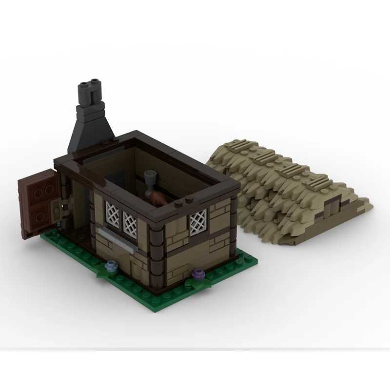 234PCS อาคารใหม่ MOC ขนาดเล็กยุคกลาง House DIY Creative ASSEMBLY Building Blocks เด็กของขวัญ