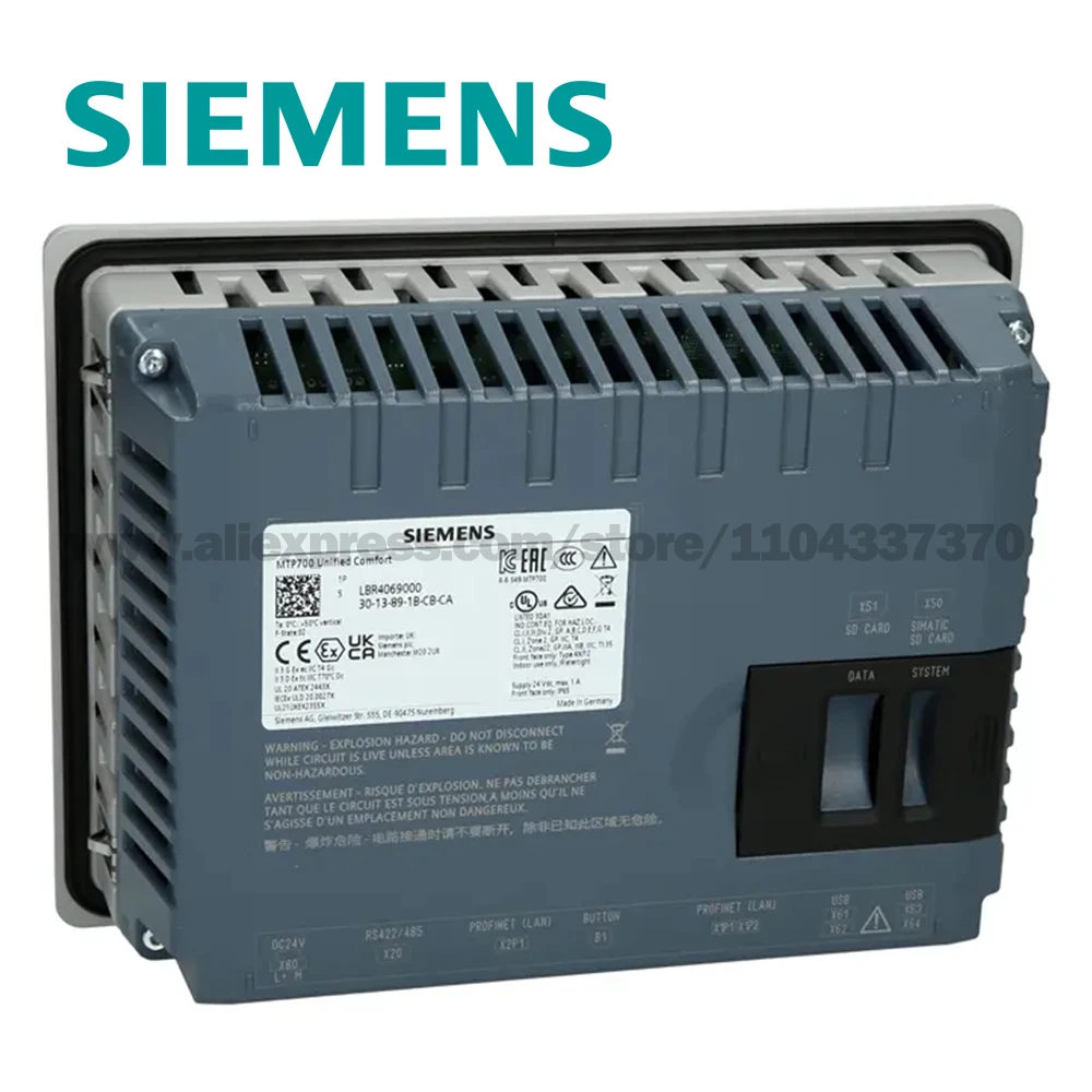 SIEMENS simatik HMI MTP1000 ، تشغيل لوحة لمس مريحة موحدة ، 7 "6av 6AV2128-3GB06-0AX0/0AX1