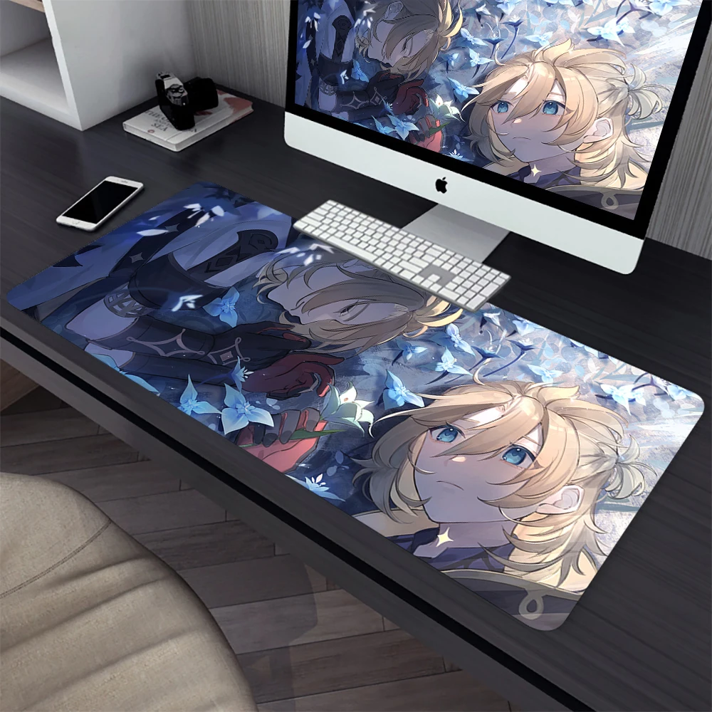 Imagem -05 - Genshin Impacto Albedo Grande Jogo Mouse Pad Computador Mousepad Gamer Computador Portátil Tapete do Rato Escritório Mausepad Xxl Teclado Tapete de Mesa