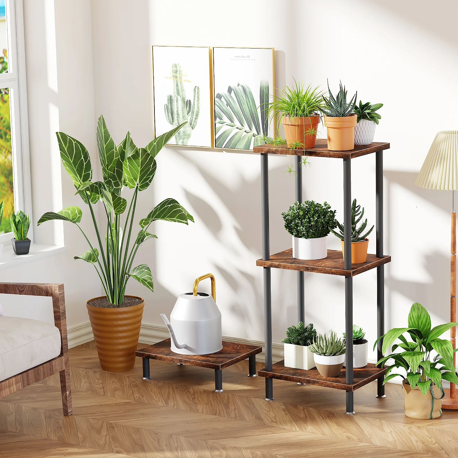 طاولة جانبية، أثاث الطابعة، طاولة جانبية قابلة للتكديس، منضدة Buró لغرفة النوم، طاولة جانبية قابلة للتكديس #4