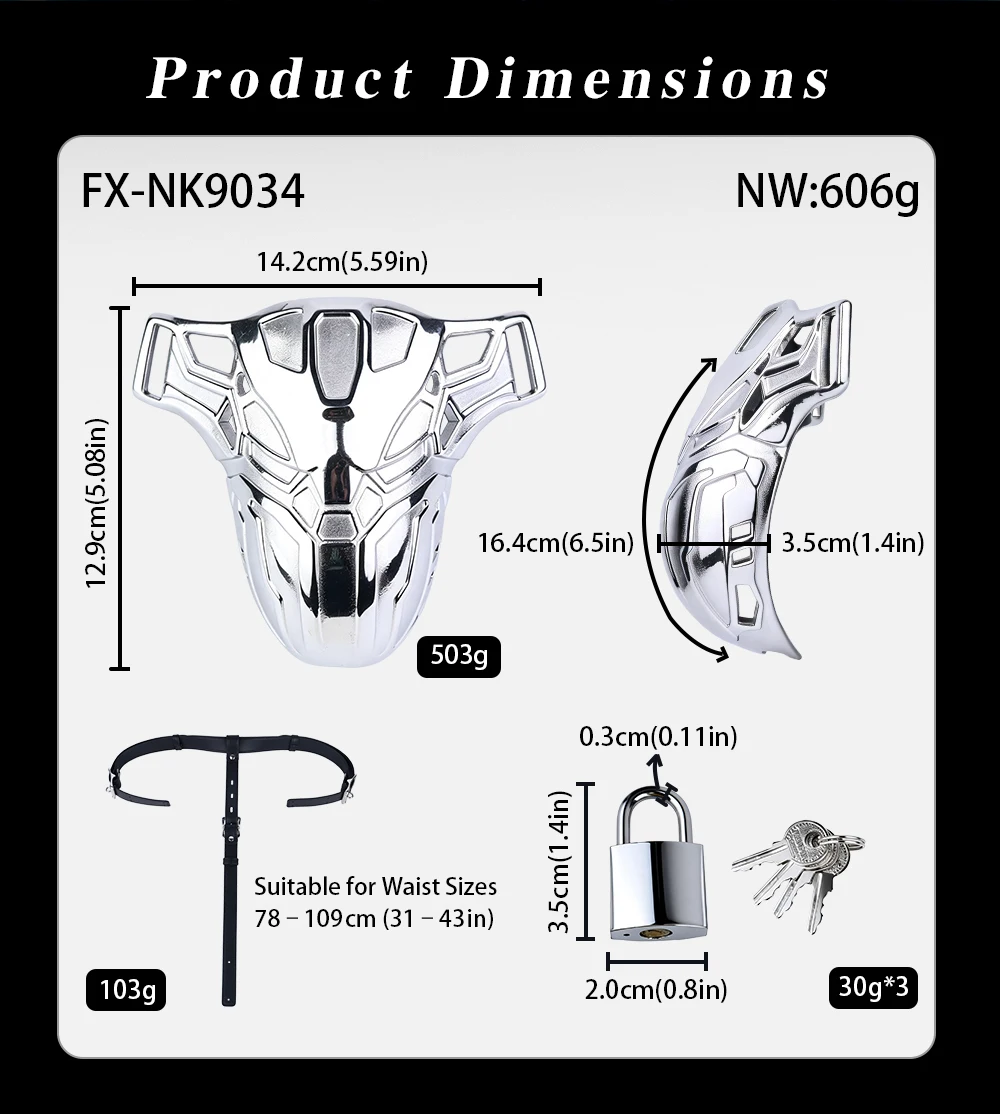 Heavy Stainless Steel Hollow Chastity Cage with Lockable Leather Belt Male Penis Restraint Cock Cage Bondage Adult Toy Fetish - view 5