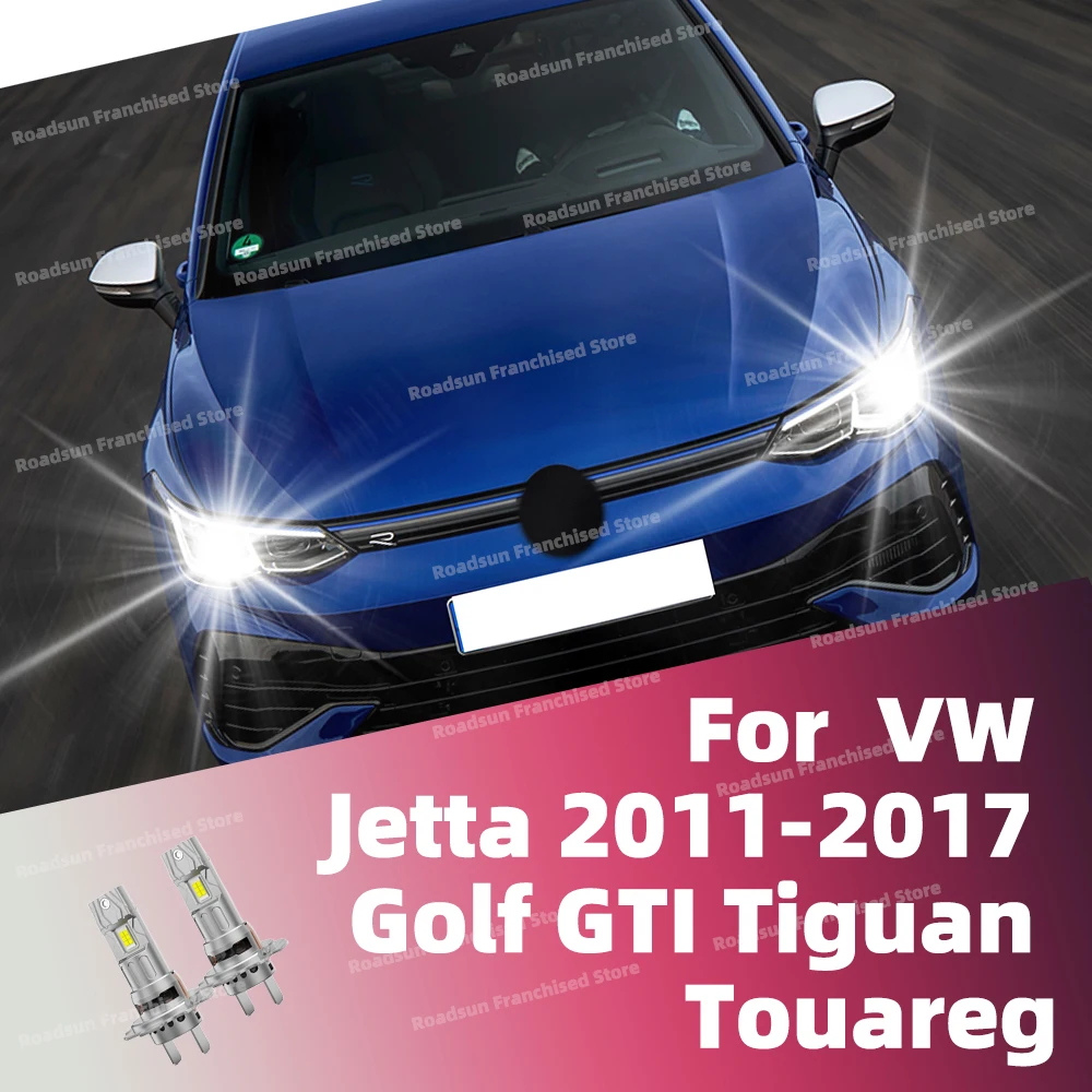 

2x H7 LED Headlight Bulbs 6000K Hight Bright White For VW Jetta 2011-2017 Golf GTI Tiguan Touareg