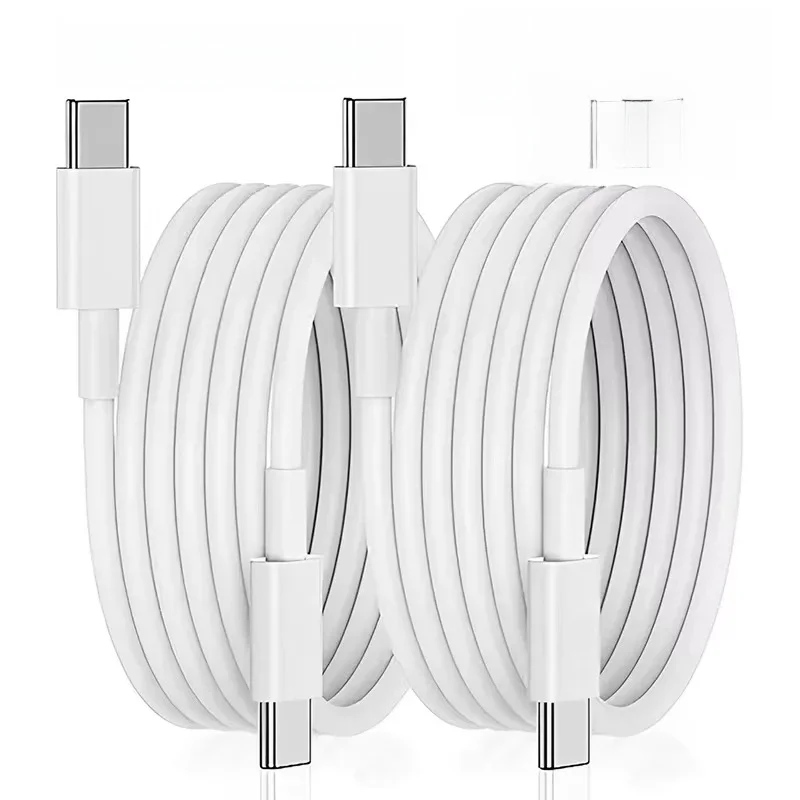 Câble de charge rapide 100W, double câble de données USB-C, transfert haute vitesse pour iPhone 17 16 15 Android Samsung Xiaomi MacBook 1/1,5/2M