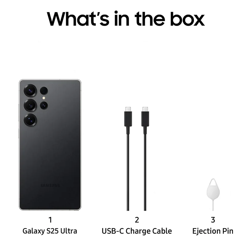 هاتف Samsung Galaxy S25 Ultra 5G الذكي بدقة 200 ميجابكسل رباعي AI كاميرا Snapdragon 8 Elite 6.9 بوصة 120 هرتز ديناميكي AMOLED 2X عرض هاتف محمول
