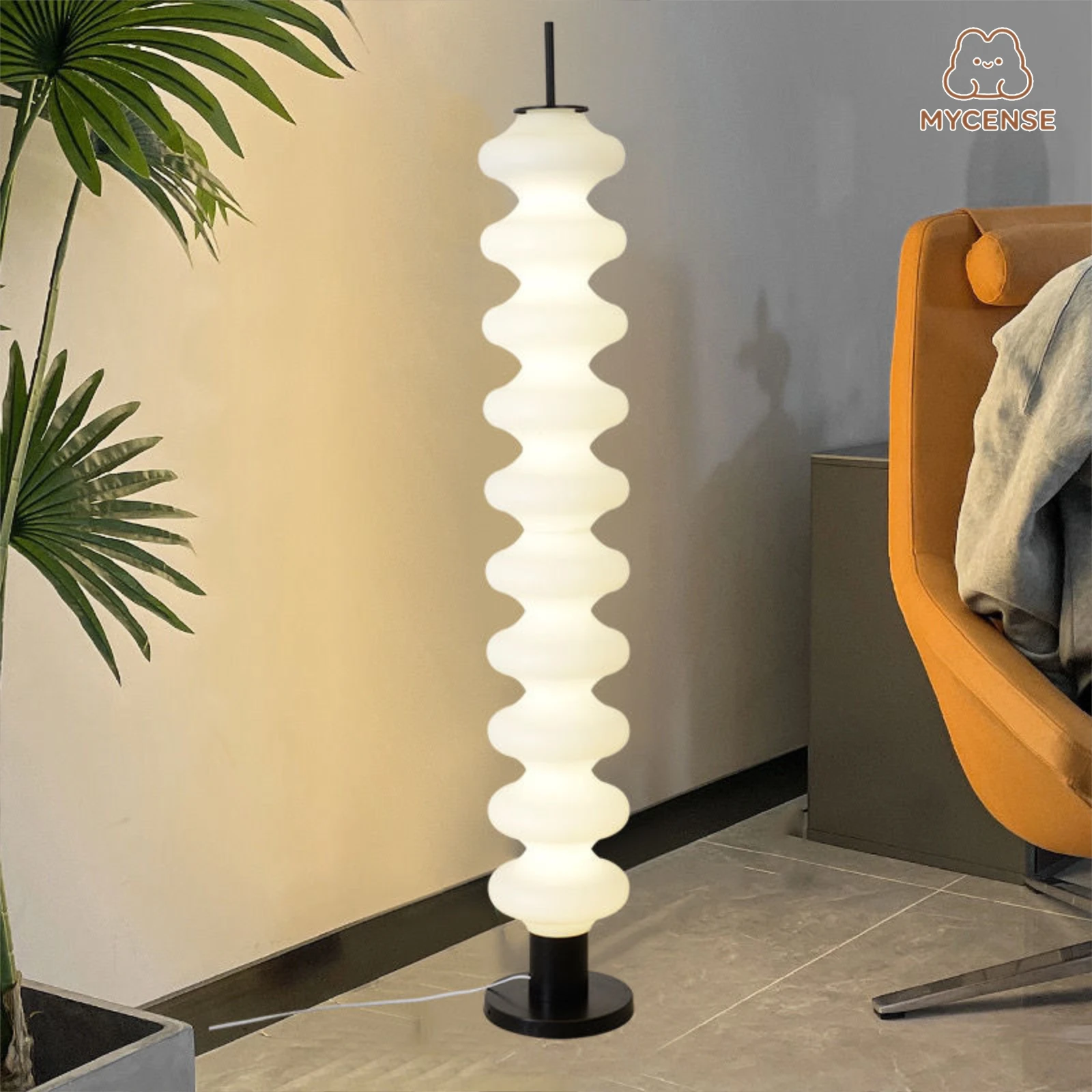 Candy Gourd Floor Lamp EU Lighting Atmosphere Lamp Cream Style Decor Remote Control 60W for Corner Living Home Bar Studio Decor