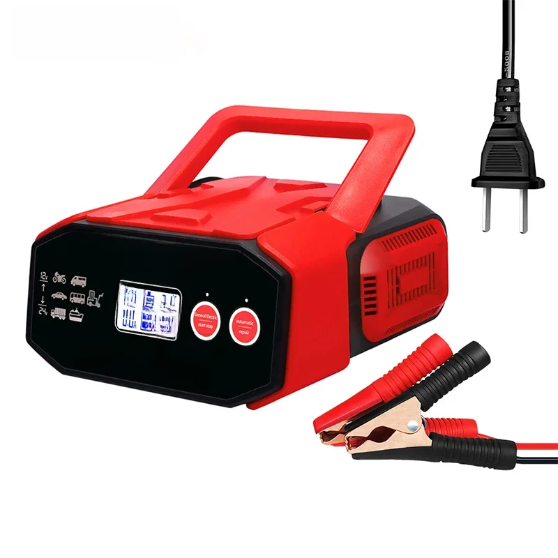 400W ładowarka samochodowa 12/24V Eu-Plug naprawa impulsów LCD szybkie ładowanie na mokro, na sucho, cyfrowym wyświetlaczu LCD — zdjęcie 2