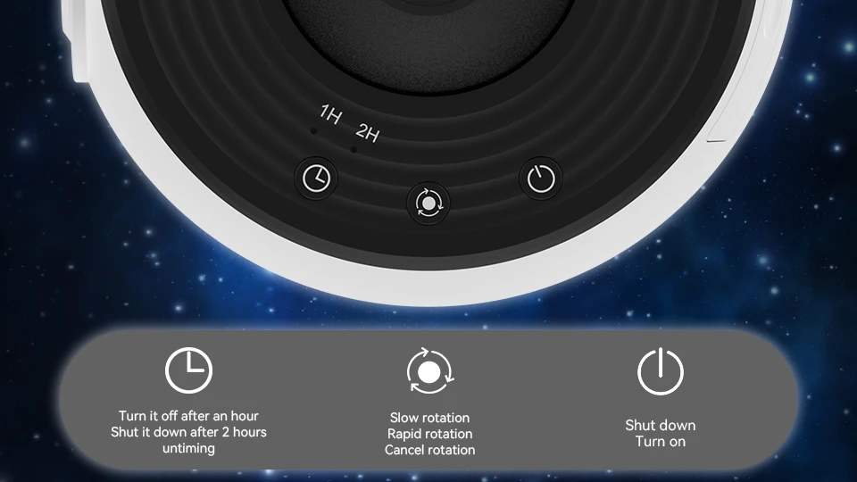 Nachtlicht Galaxie-Projektor Sternenhimmel-Projektor 360° ° Rotierende Planetariumslampe für Kinderzimmer Valentinstagsgeschenk Hochzeitsdeko – Detail 6