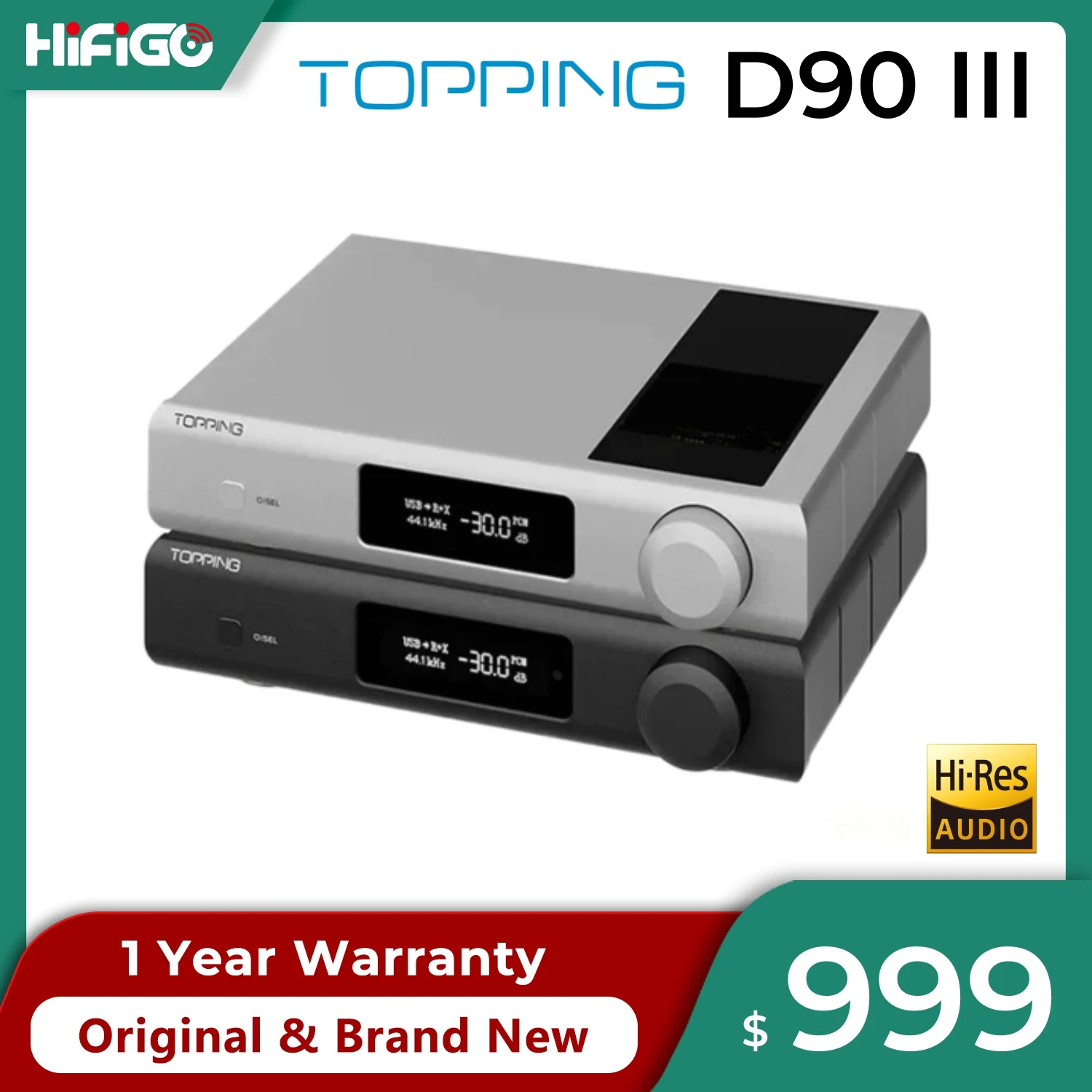 TOPPING D90 III Discrete Fully Balanced HIFI DAC Hi-Res Audio Decoder BT5.1 LDAC with Remore Control