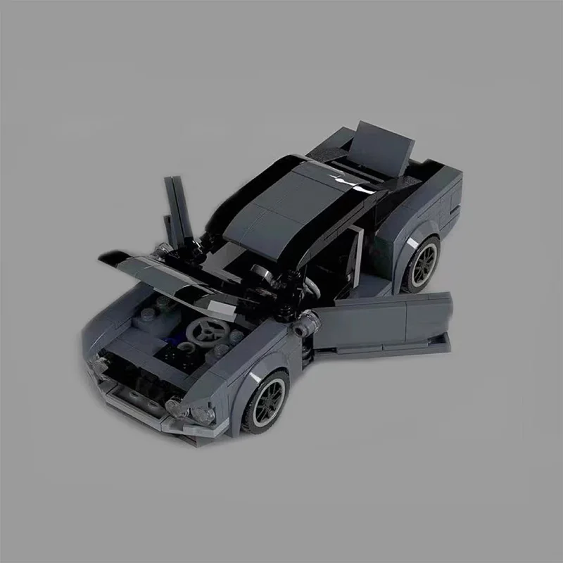 MOC-25557 Building Block Car Model Series Grey Classic Sports Car Cool Super Run Adult Assembly Building Block Car Toy Gift Box