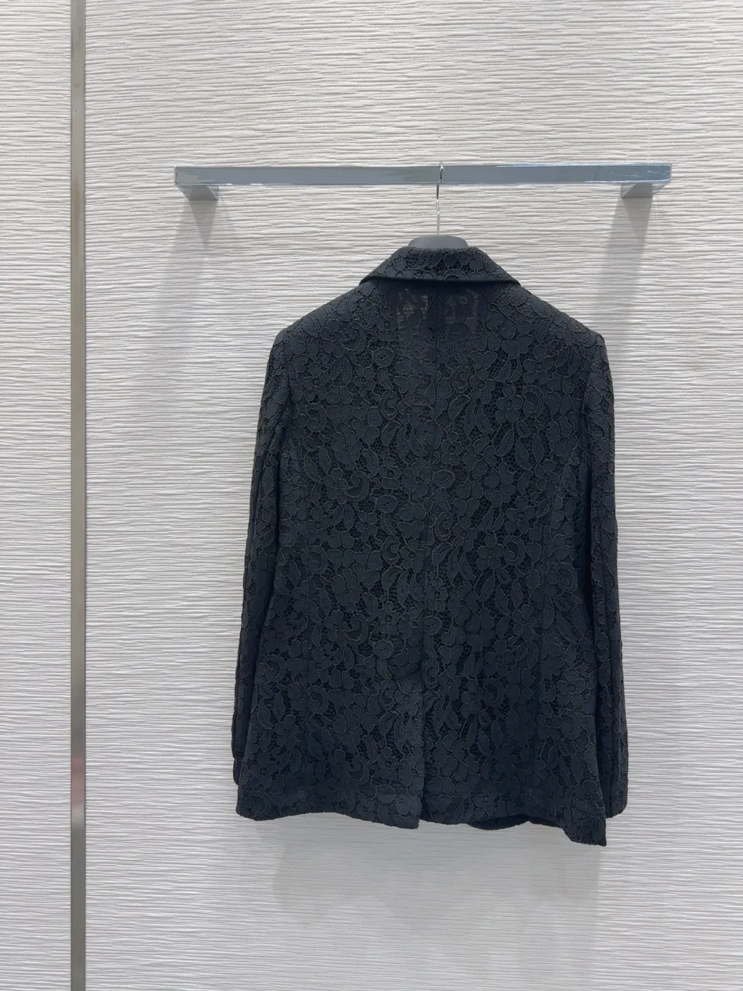 

2025 New suit solid lace hollowed-out long-sleeved coat embroidery Versatile Slimming Figure-hugging winter autumn