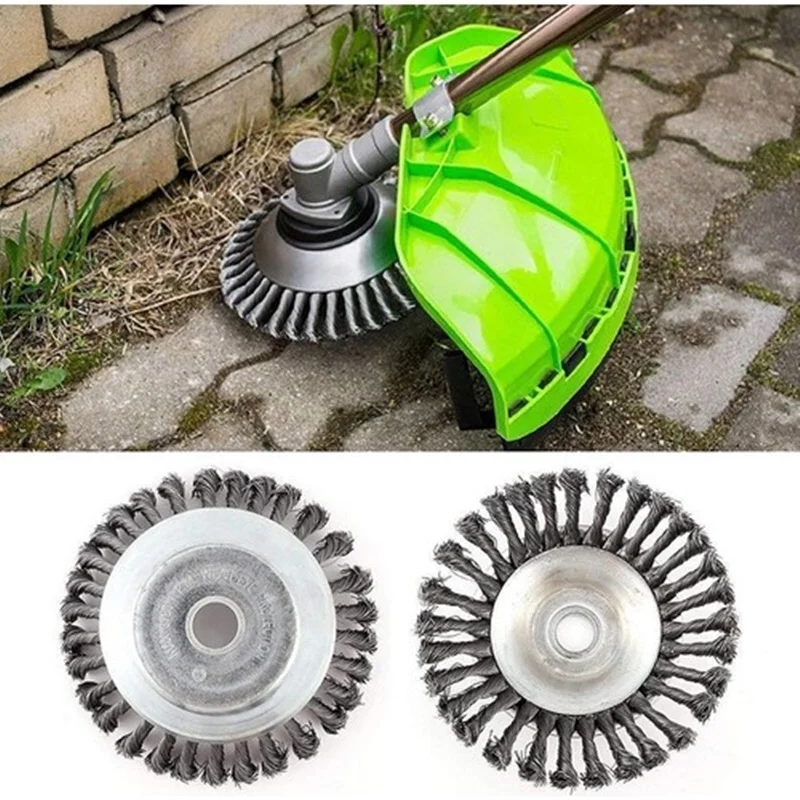 Whell Motor Scythe Shore Cleaning Steel Brush Head