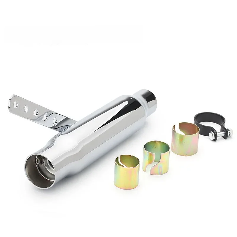 Tuyau d'échappement rétro universel pour Moto, 38/40/43/45mm, pour Harley Triumph Pit Bike, noir/argent