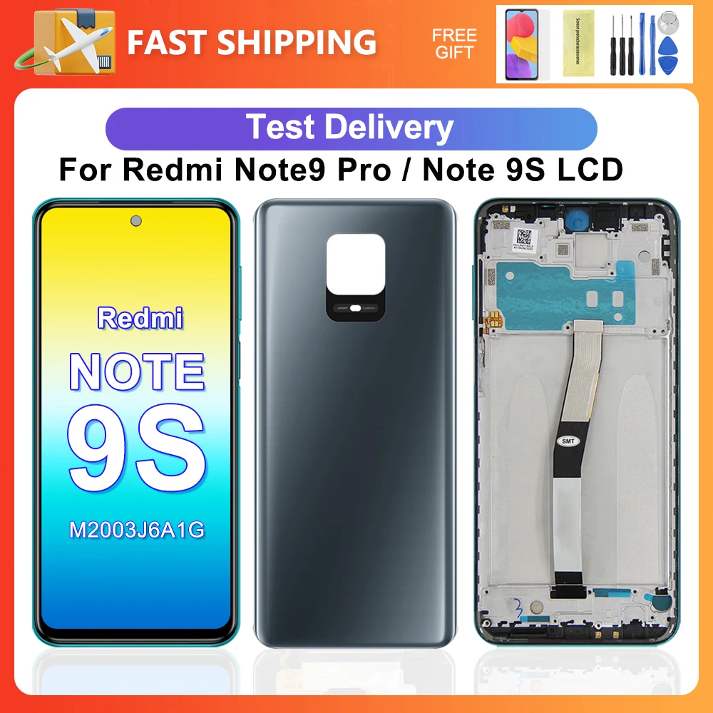 Para xiaomi redmi nota 9S 6.67\'\'para redmi note 9 pro m2003j6a1g display lcd tela de toque digitador assembléia substituição